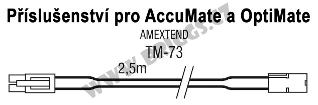 Prodlužovací kabel pro nabíjení o délce 2,5m